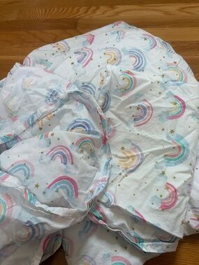 Pottery barn kids organic cloud rainbow sheet set